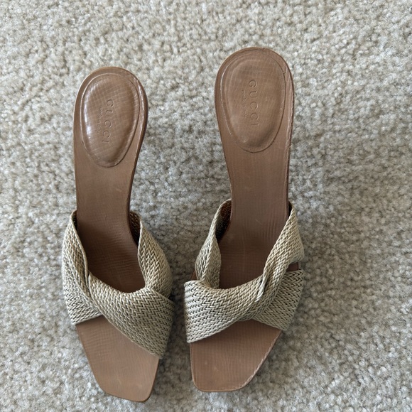 Gucci Shoes - Gucci Women's Beige and Brown Sandals
